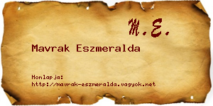 Mavrak Eszmeralda névjegykártya
